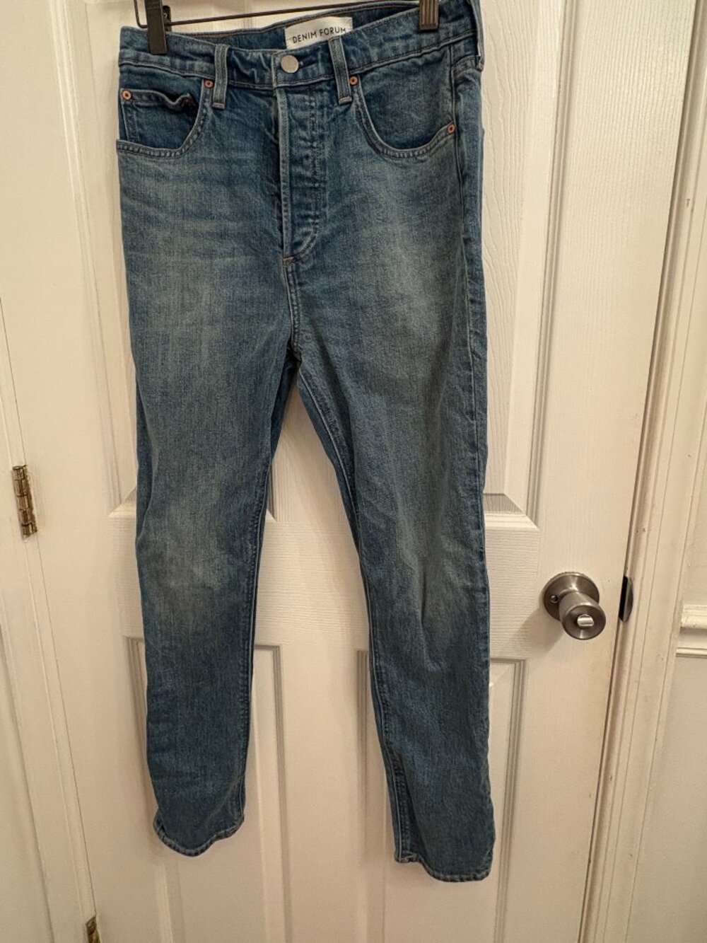Aritzia Denim Forum The Yoko High Rise Slim Cigarette Jeans Button Fly size 28